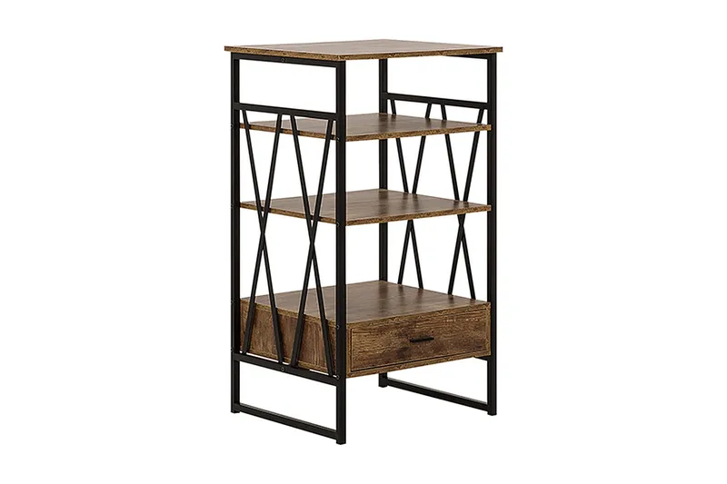 Lanthorn Bokhylle 56 cm i Mørkt Tre, Brun