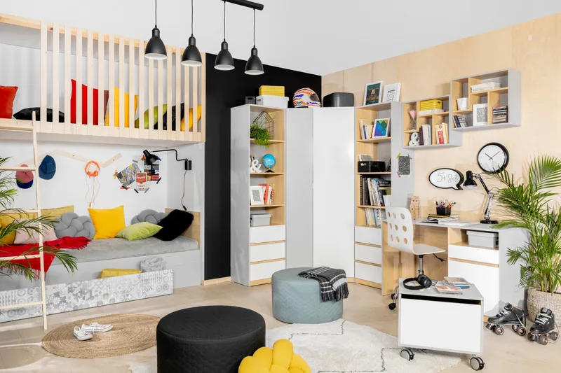 Leokkol Skap 50 cm - Hvit|Tre/natur|Grå - Oppbevaring - Hylle - Bokhylle