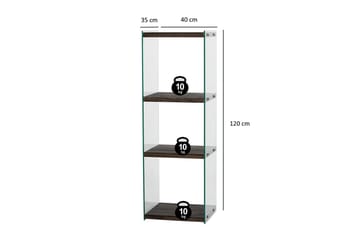 Lepinas Bokhylle 40 cm - Antrasitt - Oppbevaring - Hylle - Bokhylle