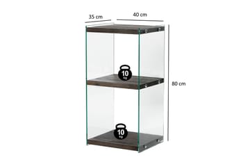 Lepinas Bokhylle 40 cm i Mørkt Tre - Mørkebrun - Oppbevaring - Hylle - Bokhylle