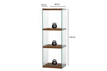 Lepinas Bokhylle 40 cm i Valnøttutseende - Natur - Oppbevaring - Hylle - Bokhylle