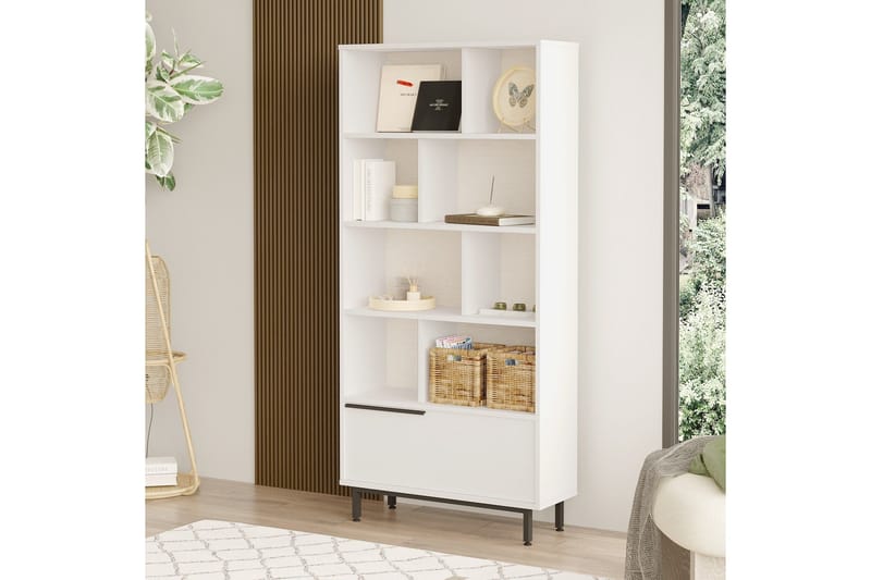 Liyakat Bokhylle 83,9 cm - Hvit - Oppbevaring - Hylle - Bokhylle