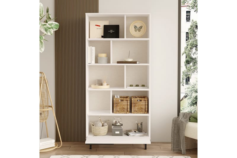 Liyakat Bokhylle 83,9 cm - Hvit - Oppbevaring - Hylle - Bokhylle