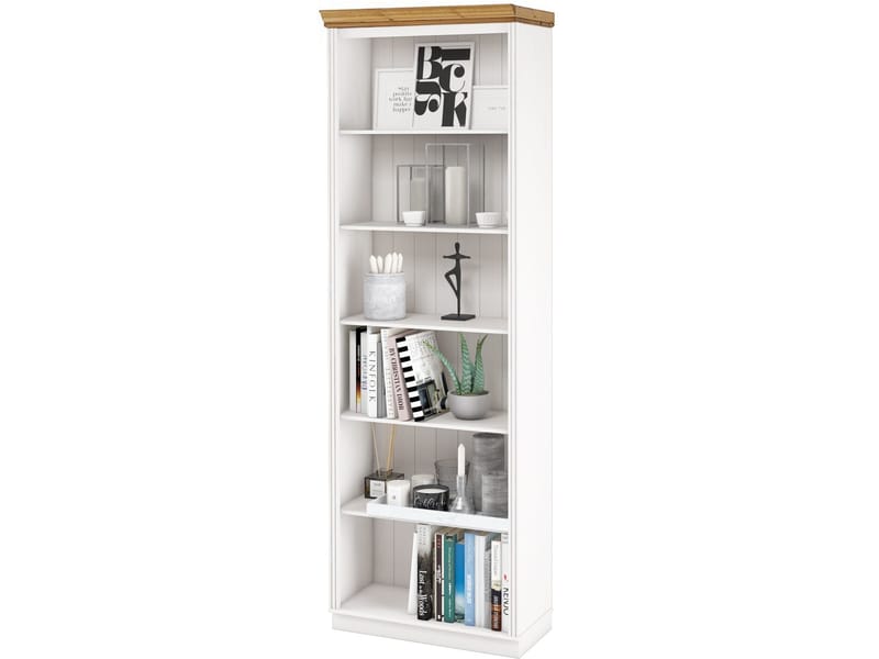 Bokhylle Loft24 Anita Hvit/honning - Hvit/honning - Oppbevaring - Hylle - Bokhylle