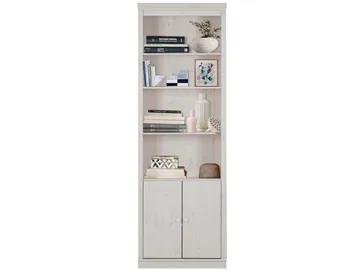 Bokhylle Loft24 Anita Hvit/lakk - Hvit/lakkert - Oppbevaring - Hylle - Bokhylle
