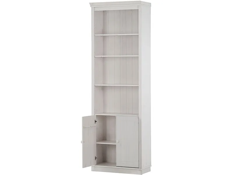 Bokhylle Loft24 Anita Hvit/lakk - Hvit/lakkert - Oppbevaring - Hylle - Bokhylle