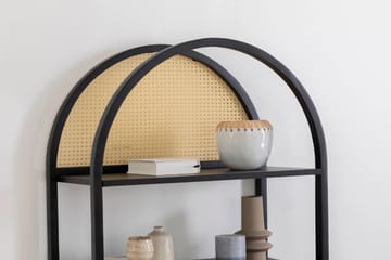 Makwana Bokhylle 76 cm i Mørkt Tre - Svart - Oppbevaring - Hylle - Bokhylle