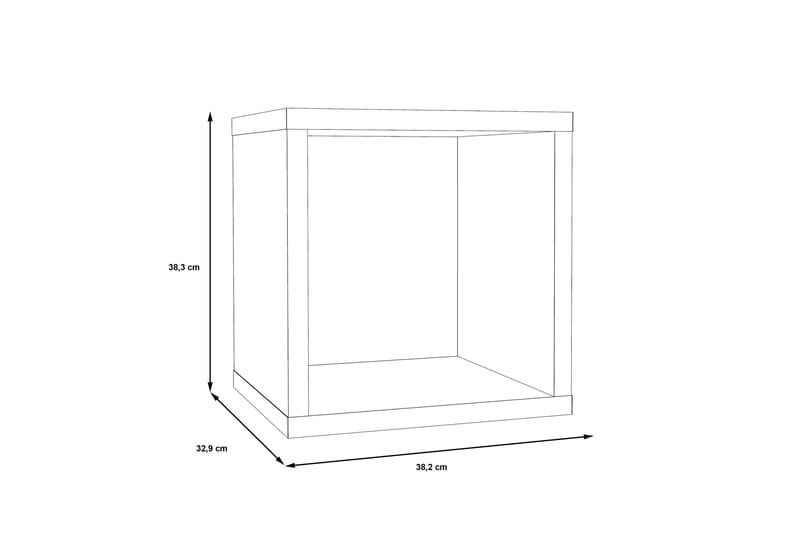 Micheala Bokhylle 40x40 cm - Brun - Oppbevaring - Hylle - Bokhylle