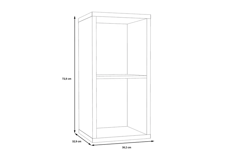 Micheala Bokhylle 40x73 cm - Brun - Oppbevaring - Hylle - Bokhylle