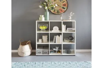Milahn Bokhylle 108 cm i Malt Tre - Hvit - Oppbevaring - Hylle - Bokhylle