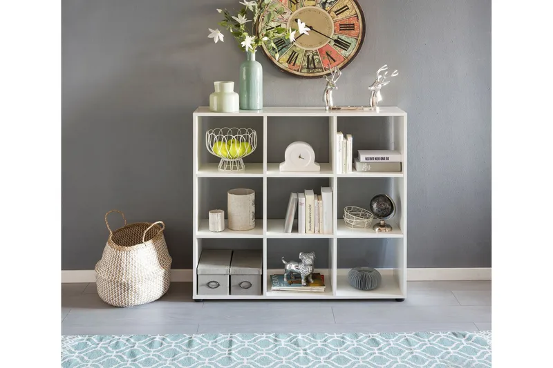 Milahn Bokhylle 108x29 cm - Hvit - Oppbevaring - Hylle - Bokhylle