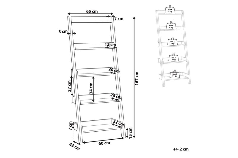 Bokhylle Mobile Trio - Oppbevaring - Hylle - Stigehylle & trappehylle