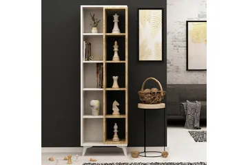 Mod Bokhylle 50 cm i Eik - Hvit - Oppbevaring - Hylle - Bokhylle