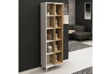 Mod Bokhylle 50 cm i Eik - Hvit - Oppbevaring - Hylle - Bokhylle