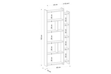 Momo Bokhylle 65x15 cm Brun - Hanah Home - Oppbevaring - Hylle - Bokhylle