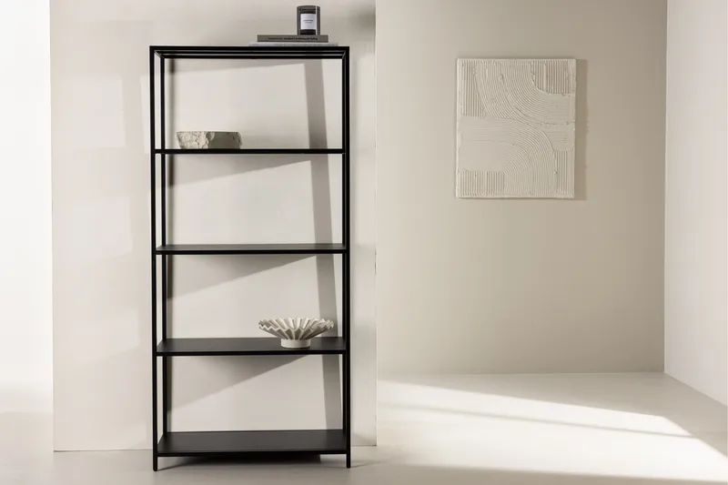 Montevideo bokhylle 70x30 cm svart - Oppbevaring - Hylle - Bokhylle