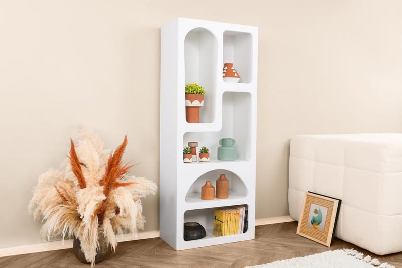 Najrana Bokhylle 60 cm i Malt Tre - Hvit - Oppbevaring - Hylle - Bokhylle