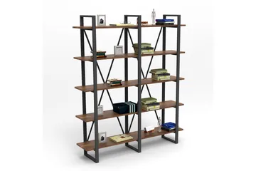 Numandro Bokhylle 34x155 cm - Teak - Oppbevaring - Hylle - Bokhylle