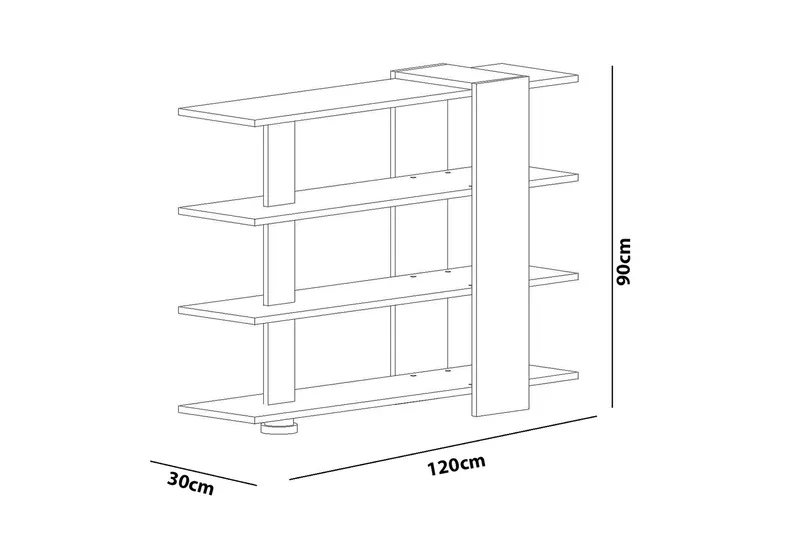 Nurtane Bokhylle - Oppbevaring - Hylle - Bokhylle