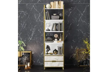 Ocotla Bokhylle 60x35 cm 5 Hyller - Hvit - Oppbevaring - Hylle - Bokhylle