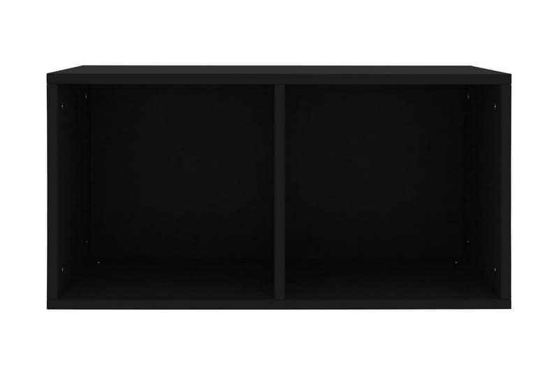Oppbevaringsboks LP svart 71x34x36 cm sponplate - Svart - Bokhylle