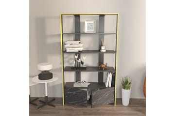 Bokhylle Ossin Svart / Marmor - Svart / Marmor - Oppbevaring - Hylle - Bokhylle