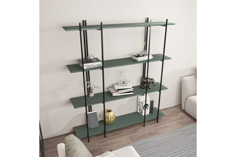 Painesville Bokhylle 160 cm - Svart/Green - Oppbevaring - Hylle - Bokhylle
