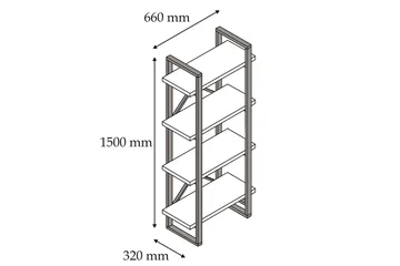 Puqa Design Bokhylle - Oppbevaring - Hylle - Bokhylle