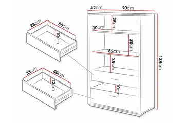 Rathmore Bokhylla 90x42 cm Black - Oppbevaring - Hylle - Bokhylle