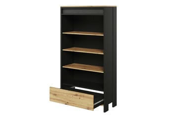 Rathmore Bokhylle 72 cm i Eik - Svart - Oppbevaring - Hylle - Bokhylle