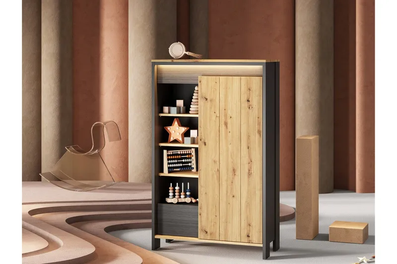 Rathmore Bokhylle 87x38 cm - Svart - Oppbevaring - Hylle - Bokhylle