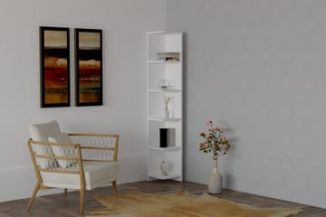 Rinorea Bokhylle 25x160 cm - Hvit - Oppbevaring - Hylle - Bokhylle