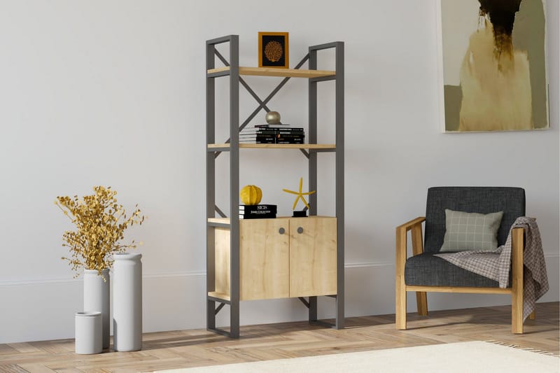 Rinorea Bokhylle 64x160 cm - Blå - Oppbevaring - Hylle - Bokhylle