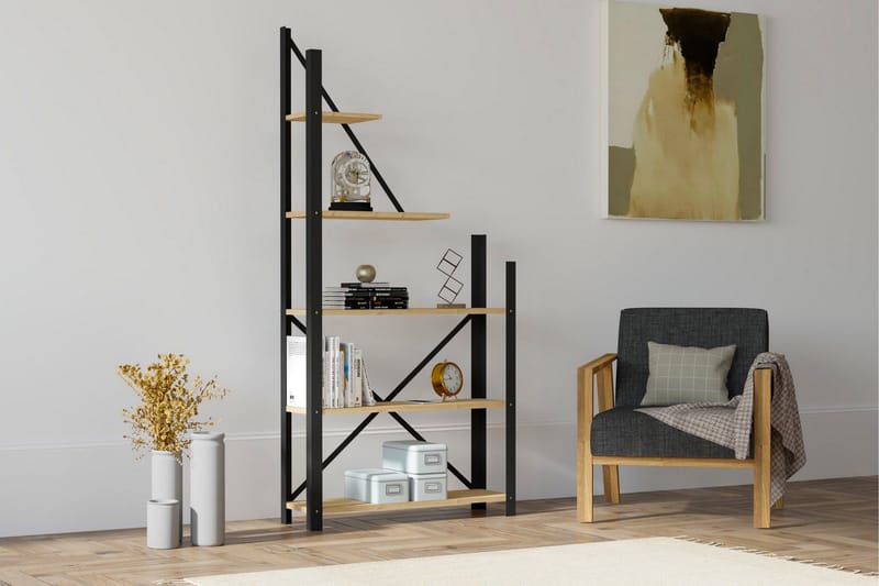 Rinorea Bokhylle 80x169,5 cm - Blå - Oppbevaring - Hylle - Bokhylle