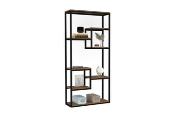 Rinorea Bokhylle 85 cm i Metall med Treplate - Svart - Oppbevaring - Hylle - Bokhylle
