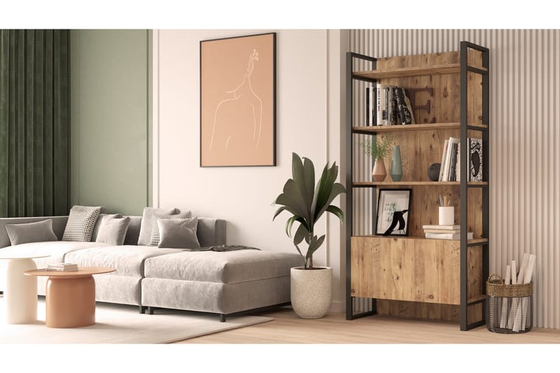 Rinorea Bokhylle 90x180 cm - Grønn - Oppbevaring - Hylle - Bokhylle