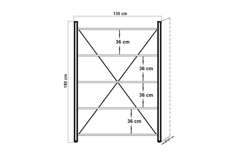 Sapphira Bokhylle - Oppbevaring - Hylle - Bokhylle