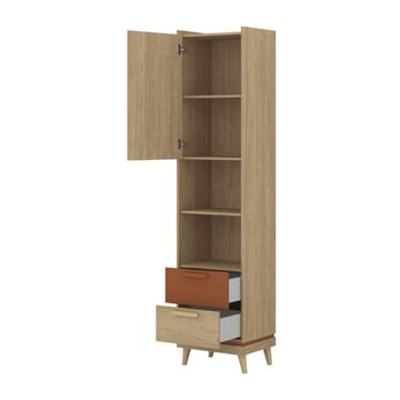 Bokhylle Scandi 1 dør med 2 skuffer - Oppbevaring - Hylle - Bokhylle