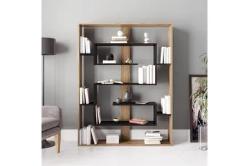 Schmand Bokhylle 120 cm - Svart|Eik - Oppbevaring - Hylle - Bokhylle