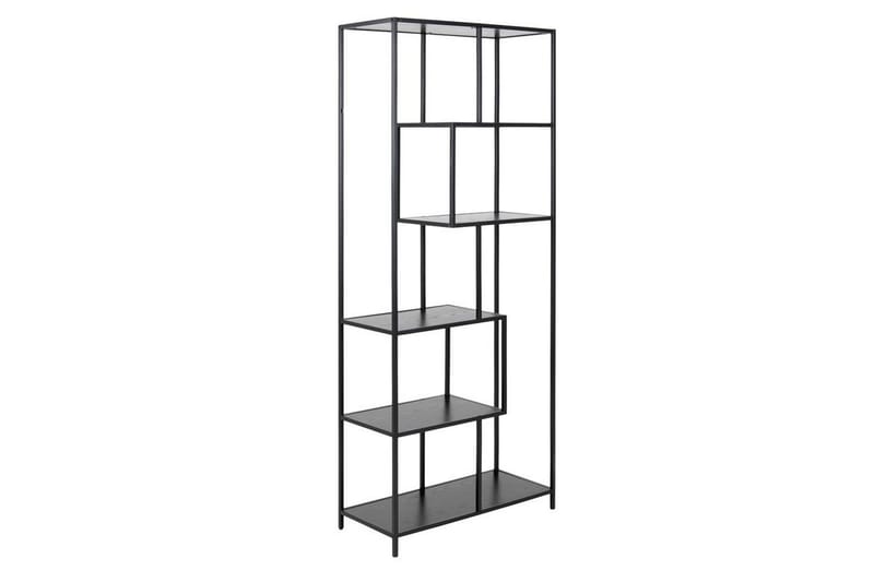 Seaford Bokhylle 77 cm i Metall, Svart
