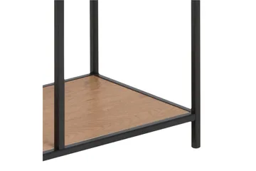 Seaford Hylle 77x35x185 cm Eik/Svart - Oppbevaring - Hylle - Bokhylle