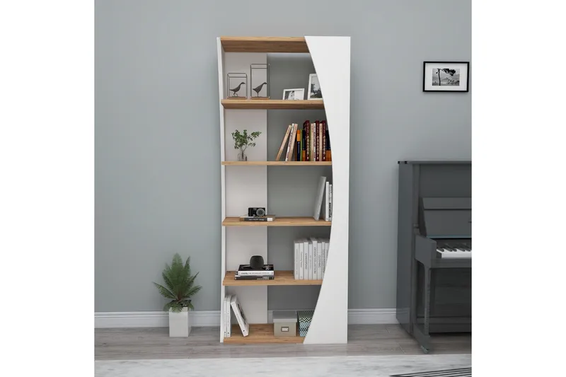 Selge Bokhylle 63,6 cm - Brun/Hvit - Oppbevaring - Hylle - Bokhylle