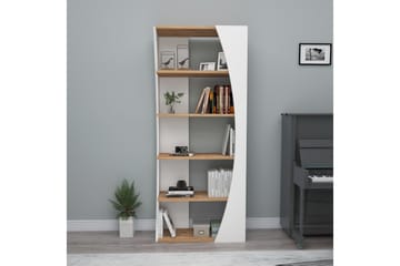 Selge Bokhylle 63,6 cm i Eik - Hvit - Oppbevaring - Hylle - Bokhylle
