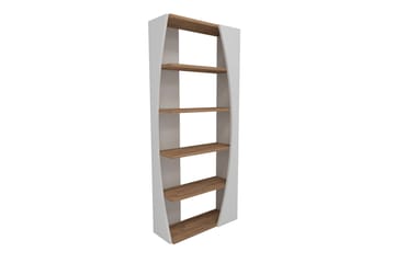 Selge Bokhylle 63,6 cm i Eik - Hvit - Oppbevaring - Hylle - Bokhylle