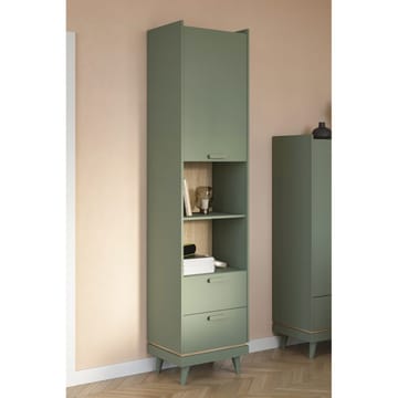 Bokhylle Skandi 1 Dør 2 Skuffer - Oppbevaring - Hylle - Bokhylle