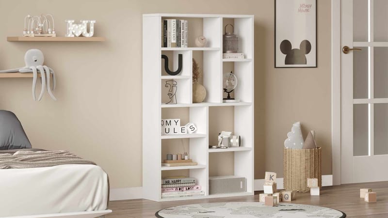 Bokhylle Skye Decor Bren (75 x 123,6 x 22 cm) Hvit - Hvit - Oppbevaring - Hylle - Bokhylle