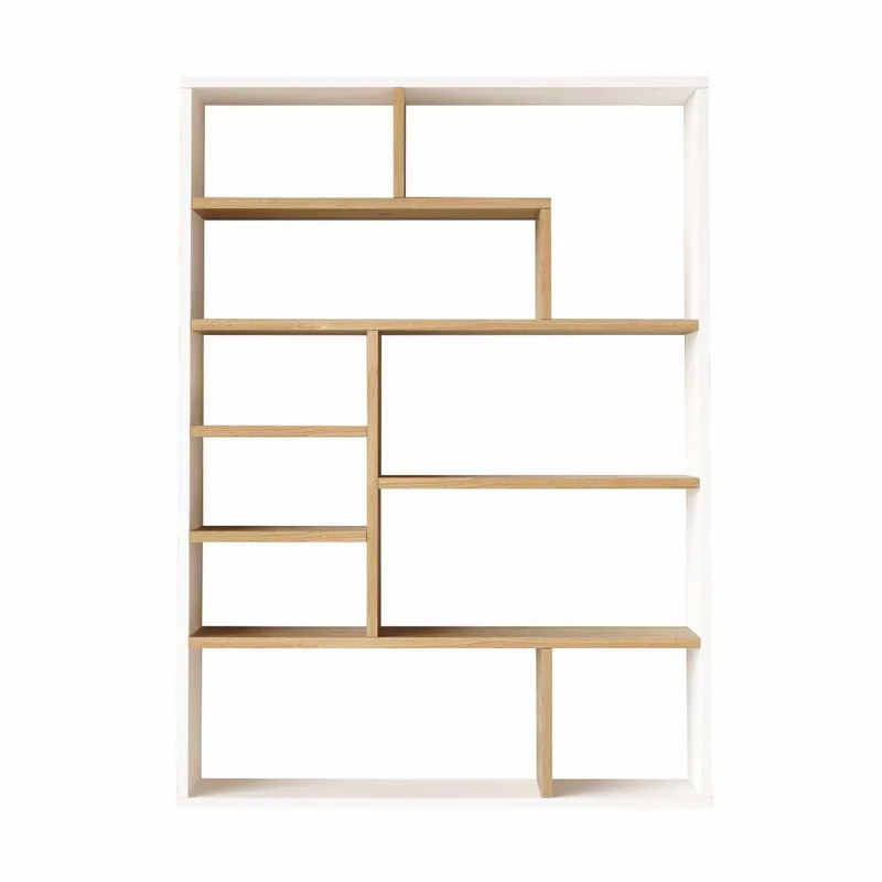 Bokhylle Skye Decor Cleo hylle (90 x 123,6 x 22 cm) Naturhvit, Naturlig og hvit