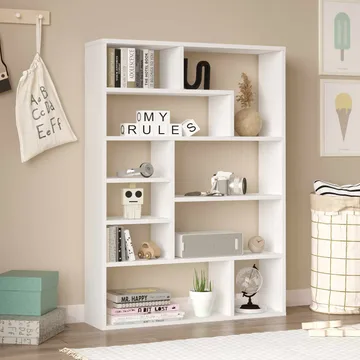 Bokhylle Skye Decor Cleo Shelf (90 x 123,6 x 22 cm) Hvit - Hvit - Oppbevaring - Hylle - Bokhylle