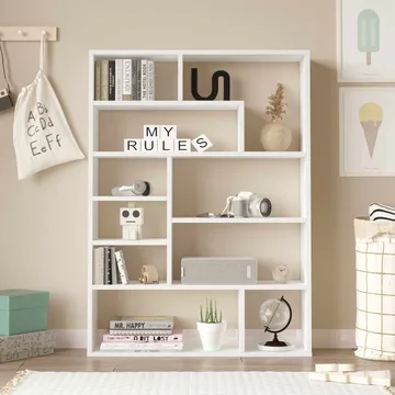 Bokhylle Skye Decor Cleo Shelf (90 x 123,6 x 22 cm) Hvit - Hvit - Oppbevaring - Hylle - Bokhylle