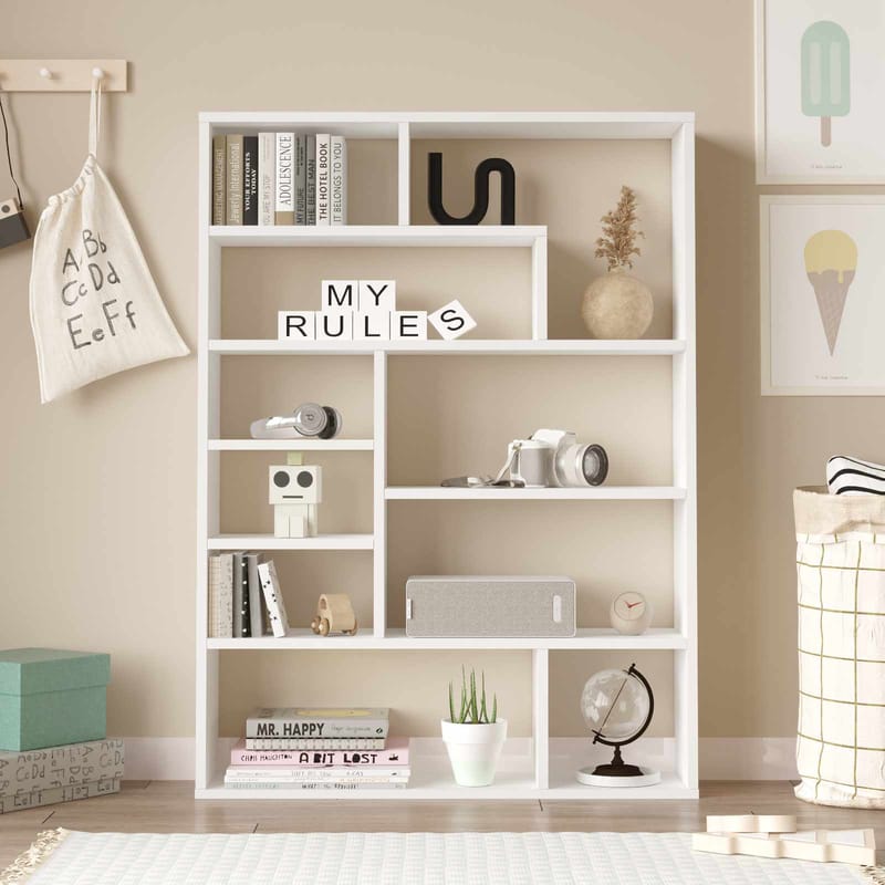 Bokhylle Skye Decor Cleo Shelf (90 x 123,6 x 22 cm) Hvit - Hvit - Oppbevaring - Hylle - Bokhylle